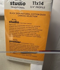 11″x 14” Stretched White Wooden Canvas For Paintings & Crafts (4) Blick Studio