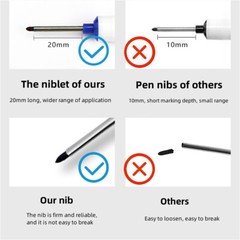 1x Long Head Markers Deep Hole Marker Pen For Bathroom Woodworking Multi-purpose