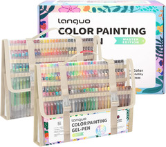 Gel Pens for Coloring, 168 Pack Colored Pens for Black Paper & White Paper, 0.6M