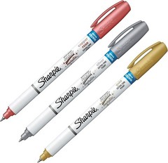 Metallic Assorted Paint Markers, 3-Pack – Perfect for Signs and Scrapbooking