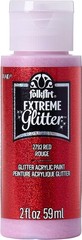 Non-Toxic Red Glitter Acrylic Paint – 2 oz Bottle for Crafting Excellence