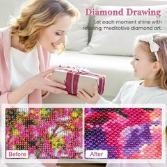 CEOVR Diamond Painting Kits Adults,DIY Art 30 cm x 40 cm, pink