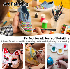 Extreme Detail Paint Brush Set, 15Pcs Miniature & Micro Brushes for Fine Detaili