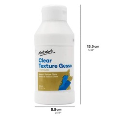 Mont Marte Premium Clear Texture Gesso Acrylic 8.45 Fl Oz (Pack of 1), Grey