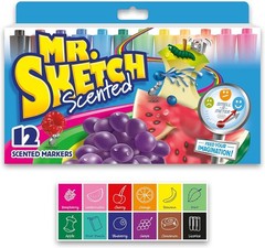 12-Pack Scented Chisel Tip Markers for Kids – Vibrant Colors & Fun Scents
