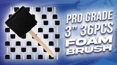 Foam Brushes 3 Inch Poly Foam for Painting Staining Varnishing 36 Pack