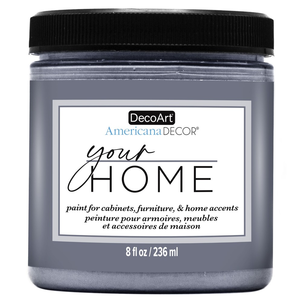 DecoArt Americana Decor Your Home Paint 8oz-Perfect Pewter