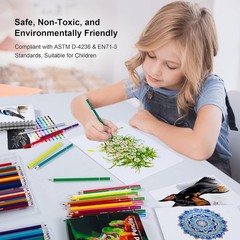 80 Colored Pencils, Soft Core Color Pencil Set for Adult Coloring Books Artist..
