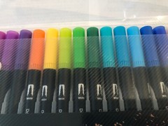 Dual Tip Brush Pens, 24 Colors Art Markers with Fine & Brush Tip