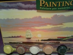Sealed REEVES 24×8″ Paint by Number PANORAMIC Set LIGHTHOUSE w/ Ship on Sea