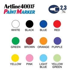 Artline Paint Marker 400XF Medium Point 2.3mm Permanent & Waterproof Box of 12’s