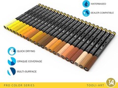 0.7mm Extra Fine Tip Paint Pens Set – 22 Yellow & Brown Colors for All Surfaces