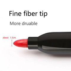 6 PCS Permanent Marker Pen Manga Drawing Markers Black Blue Red Waterproof Ink S