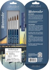 NIP Silver Brush Ltd BELLEAQUA 5 Pc WATERCOLOR Brushes BA-2706S Pro Soft FREE SH