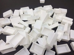 48-PCS White Plastic Empty Watercolor Full Pans for Artist Paint Palettes