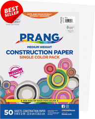 White Construction Paper 9×12 50 Sheets – US