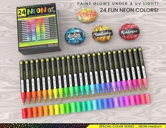 Medium Neon Paint Markers – Set of 24 Assorted Colors