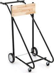 330 LBS Outboard Boat Motor Stand, Portable Engine Carrier Cart W/ 4 Rubber Cast