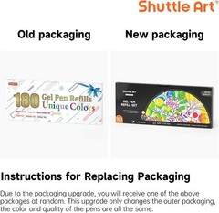 Gel Pen Refills, 180 Colors No Duplicates Gel Pen Refills, 7 Color Types for …