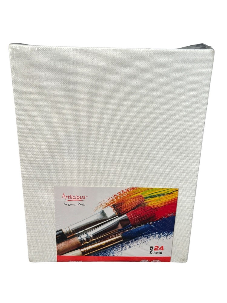 Artlicious Canvas Panels Boards 8×10 24-Pack New In Package Painting Supplies
