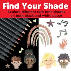 Black Edition Skin Tone Colored Pencils: 12 Count, Black Wood and Super Soft …