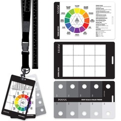 Grey Scale Value Finder, Color Wheel, Artists View 5×3 inches, Various