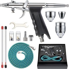 Airbrush Compressor Kit Spray Gun Dual Action Air Brush Paint