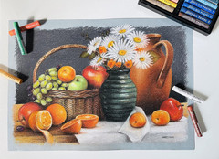 MUNGYO Gallery Artists’ Soft Oil Pastels Professional, 48 Assorted Colors, Vibra