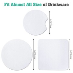 50 Pcs Sublimation Blank Coasters Square Cup Mat for Transfer Heat Press Crafts