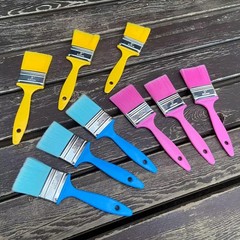 9 PCS Flat Paint Brushes 2 Inch Brush Set For Acrylic Oil Craft Walls
