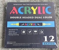 72 Colors Acrylic Paint Markers with APP, 36 Pack Dual-Color Acrylic Pens for…