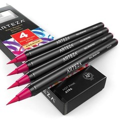 Arteza Real Brush Pens A196 Hot Pink SINGLE COLOUR PACK OF 4
