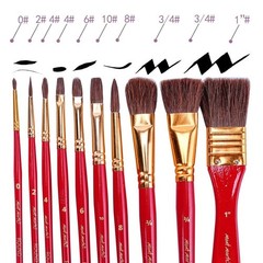 Mont Marte 10-Piece Art Paint Brush Set with Case, Great Gift for Kids & Artists