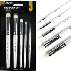 Dry Brush Miniature Painting, 5 Sizes Drybrush Set for Miniature 40K Citadel Mod
