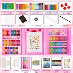 290-Piece Art Set with Double-Side Easel for Kids & Beginners