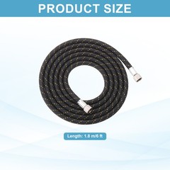 6ft Nylon Braided Air Brush Hose 1/8″On Both End and Adapter, Black/Yellow