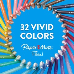24-Count Flair Felt Tip Pens, Assorted Colors – Perfect for Teachers & Students