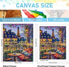 Paint by Numbers Kit for Adults Beginners, City View Art Adult Paint by Numbe…