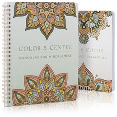 Beautiful Adult Coloring Book Set of 2 for Relaxation – Mandala Multi