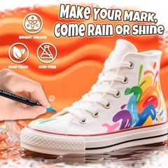80 Colors Acrylic Paint Markers Dual Tip Fine Brush Pens Rock Painting