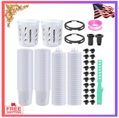 New Disposable Paint Mixing Cups Kit 20oz (600ml) 50 Cups w/ Lids Spray Guns
