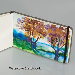 Watercolor Sketchbook Journal White 24 Sheets 5×8 Inches 140 lb Travel