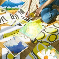 10 Pack 6 x 6 inch Wood Panel Boards, Unfinished Wood Canvas Panels for Craft…