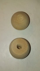 Unfinished Natural Hardwood Wooden Wood 1 1/2″ Doll Head Ball Drawer Knobs NEW