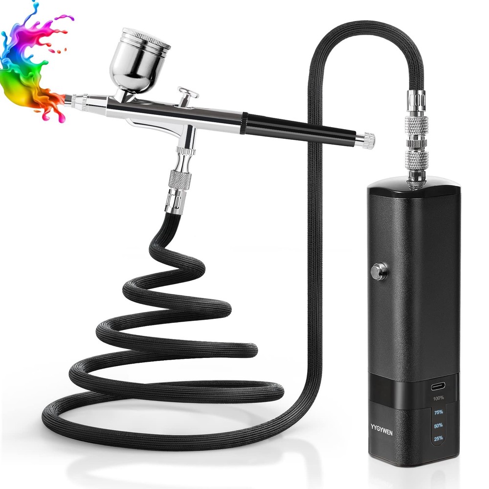 Airbrush Kit with Compressor, 32PSI Handheld Mini Air Brush Set, Portable
