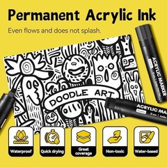 Jumbo Permanent Markers – 15mm Thick Wide Tip for Rock, Stone, Ceramic, Glass, W