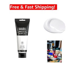 Professional Quality BASICS Acrylic Paint, 8.5oz Tube, Satin Finish in White