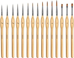 15PCS Miniature Paint Brushes Model Brushes Detail Paint Brush Set