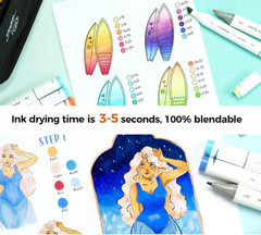 Ohuhu Double-Sided Marker Pad Art Sketchbook Bleedproof – 7″X10″ Large Paper Siz