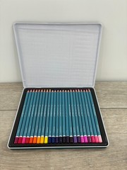 Spectrum Noir AquaBlend Artist Watercolor Pencils Florals 24pc Craft Metal Tin